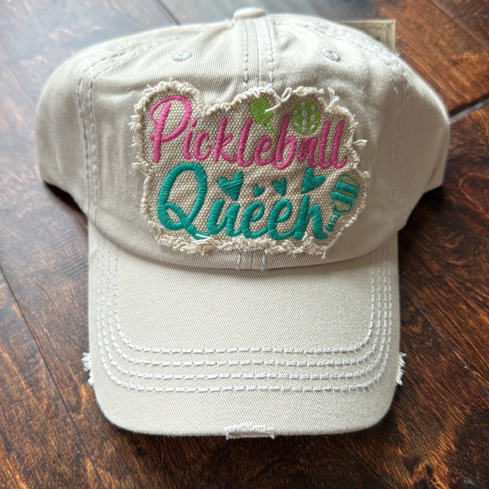 NWT Pickleball Cap - “Pickleball Queen” distressed adjustable back hat